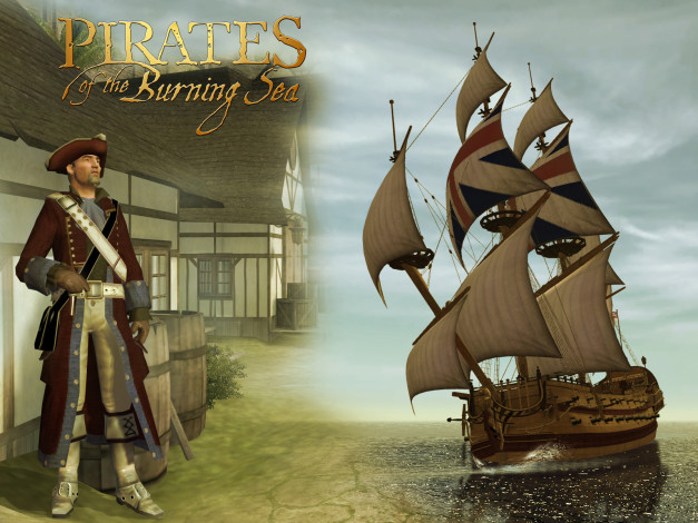 Обои картинки фото pirates, of, the, burning, sea, видео, игры, корсары, онлайн