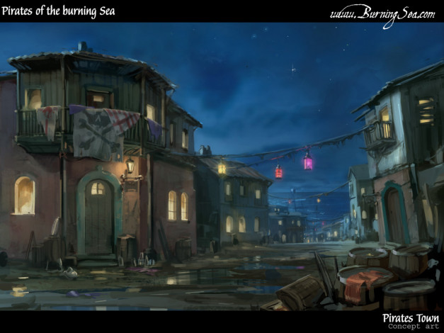 Обои картинки фото pirates, of, the, burning, sea, видео, игры, корсары, онлайн