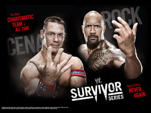 Картинка survivor series спорт wwe john cena dwayne johnson the rock