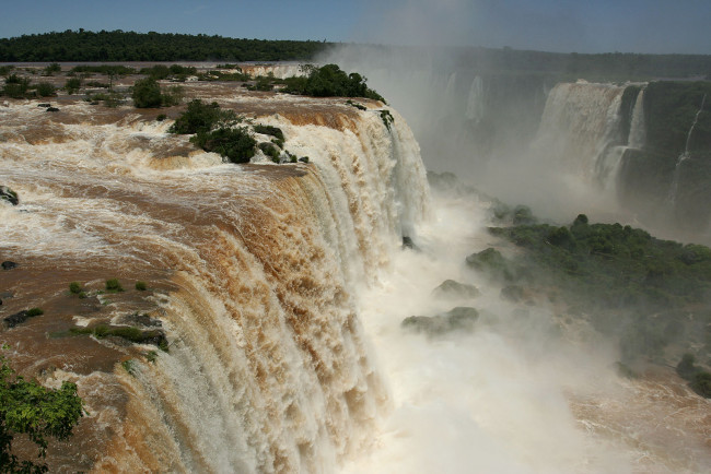 Обои картинки фото iguazu, falls, природа, водопады, потоки, воды
