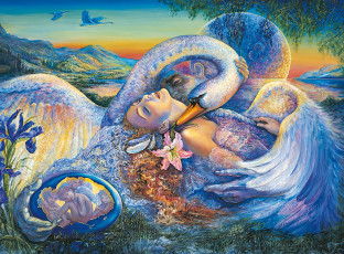 Картинка фэнтези josephine wall леда и лебедь