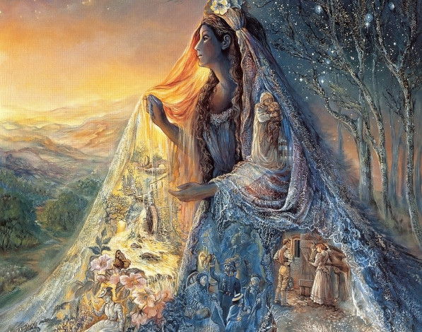 Обои картинки фото фэнтези, josephine, wall, волшебная, вуаль