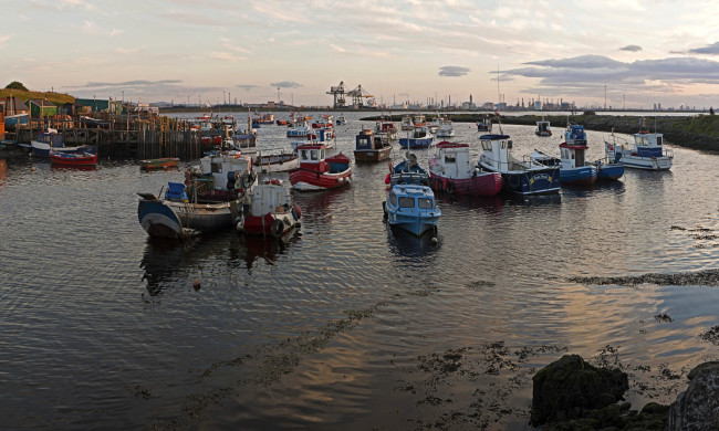 Обои картинки фото англия, редкар, кливленд, корабли, разные, вместе, лодки, катера