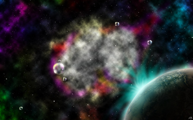 Обои картинки фото космос, арт, планета, взрыв