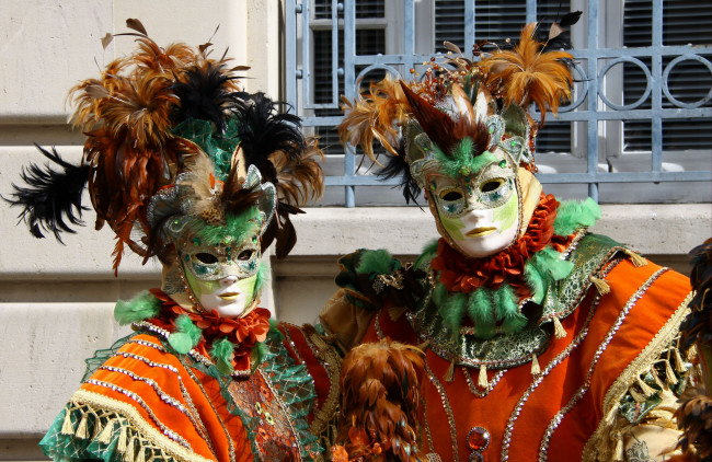 Обои картинки фото разное, маски, карнавальные, костюмы, венеция, карнавал