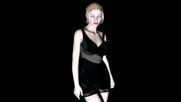 Картинка 3д+графика people+ люди девушка взгляд блондинка