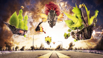 Картинка разное компьютерный+дизайн лист дорога