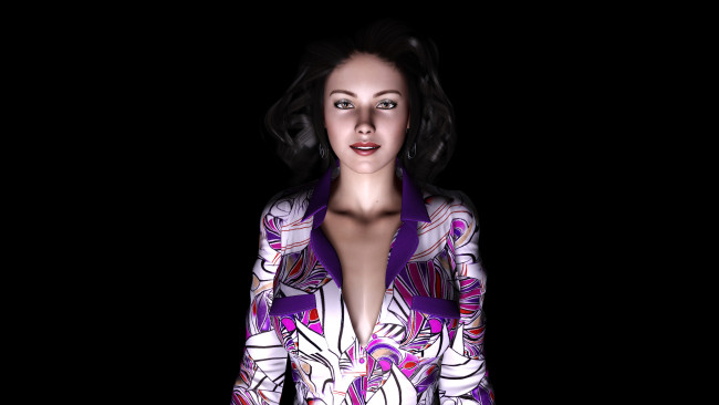 Обои картинки фото 3д графика, people , люди, девушка, взгляд