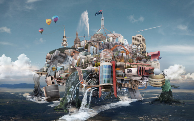 Обои картинки фото разное, компьютерный дизайн, вода