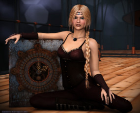 Картинка 3д+графика люди+ people блондинка девушка