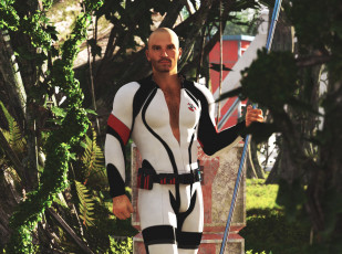 Картинка 3д+графика люди+ people улица костюм мужчина