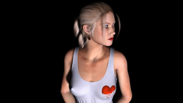 Картинка 3д+графика люди+ people девушка взгляд фон