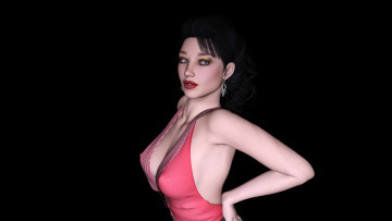 обоя 3д графика, люди , people, девушка, взгляд, фон