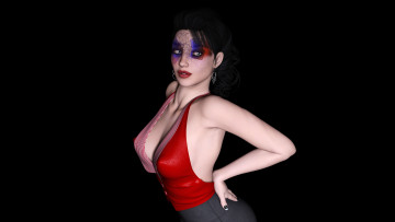 Картинка 3д+графика люди+ people фон девушка взгляд