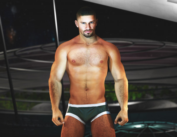 Обои картинки фото 3д графика, люди , people, мужчина, обнажён, мускулы, тело