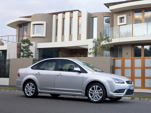 Обои картинки фото автомобили, ford, focus, 5-door, au-spec, светлый