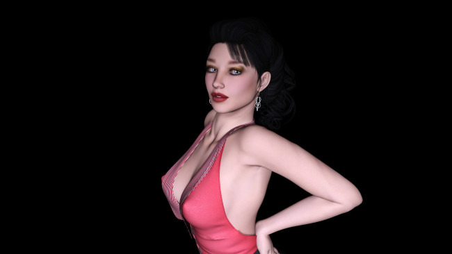 Обои картинки фото 3д графика, люди , people, девушка, взгляд, фон