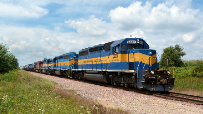 Обои картинки фото техника, поезда, локомотив, дорога, железная, состав