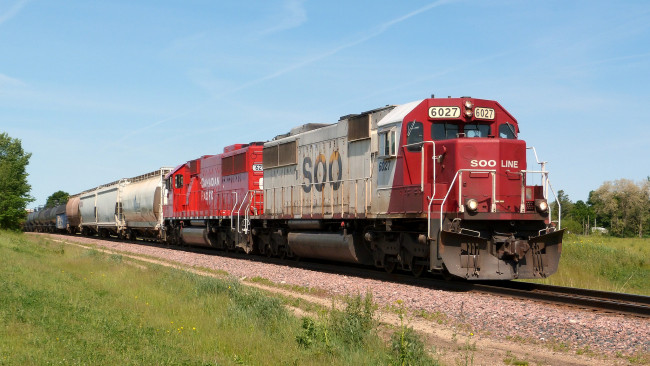 Обои картинки фото техника, поезда, локомотив, состав, дорога, железная