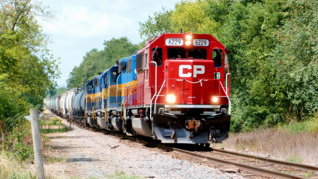 Обои картинки фото техника, поезда, состав, локомотив, дорога, железная