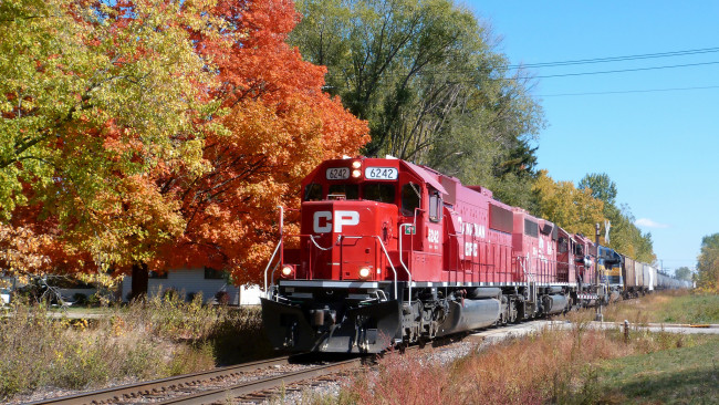 Обои картинки фото техника, поезда, состав, локомотив, дорога, железная