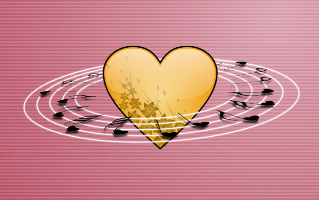 Обои картинки фото праздничные, день святого валентина,  сердечки,  любовь, сердечко, фон, ноты