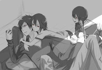 Картинка аниме durarara изая орихара сестры семья