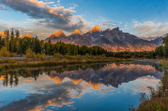 Картинка природа реки озера небо лес озеро река горы