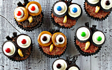 Картинка еда пирожные +кексы +печенье совы кексы смешные