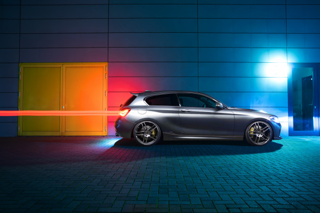 Обои картинки фото автомобили, bmw, 2015г, f20, ac, schnitzer, acs1, 1-5d, темный