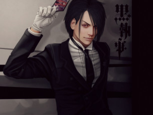 Картинка аниме kuroshitsuji sebastian michaelis