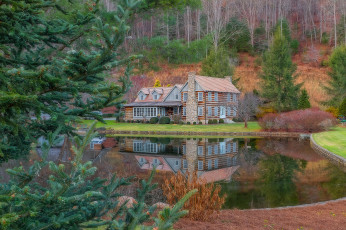 Картинка города -+пейзажи озеро лес