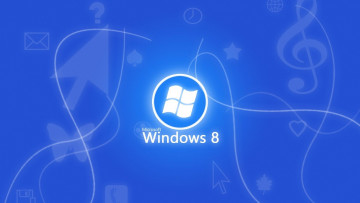 Картинка компьютеры windows+8 фон логотип