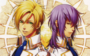 Картинка аниме kamigami+no+asobi tsukitototsuka apollon agana belea kamigami no asobi yone kazuki art парни эмблема зеленые глаза visual novel военная форма галстук