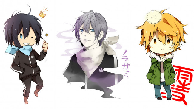 Обои картинки фото аниме, noragami, юкине, Ято, инори