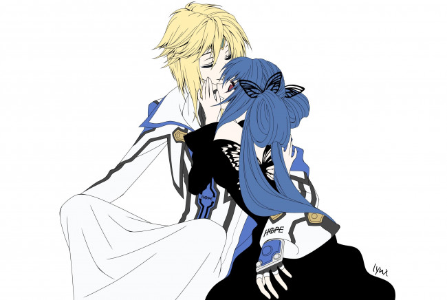 Обои картинки фото аниме, guilty gear, двое