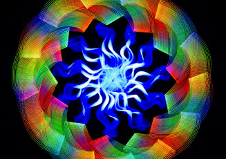 Картинка 3д+графика абстракция+ abstract цвет линии свет узор