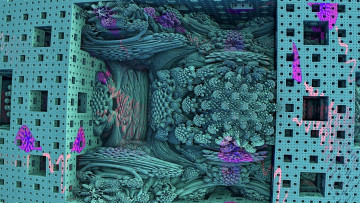 Картинка 3д+графика фракталы+ fractal абстракция форма фрактал цвет
