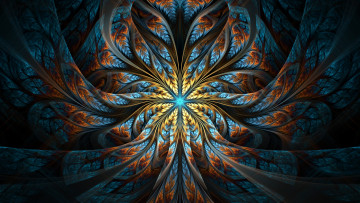 Картинка 3д+графика фракталы+ fractal абстракция узоры линии фон