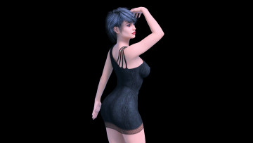 Картинка 3д+графика люди+ people фон девушка взгляд