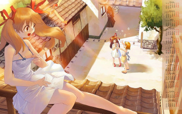 Картинка календари аниме 2018 девушка взгляд крыша эмоции