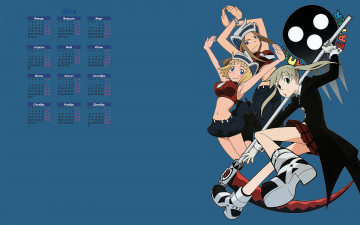 Картинка календари аниме 2018 девушка взгляд танец