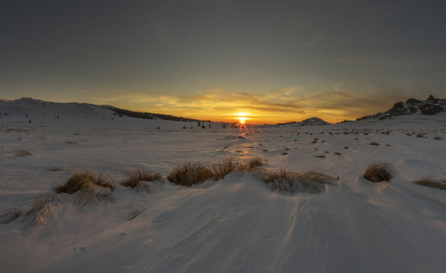 Обои картинки фото природа, зима, простор