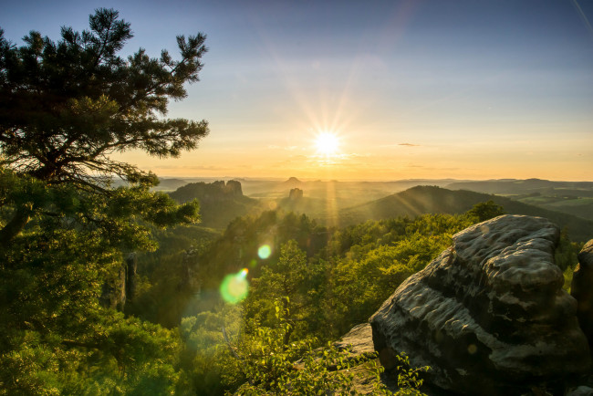 Обои картинки фото природа, восходы, закаты, простор