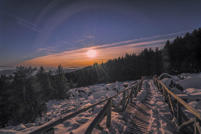 Обои картинки фото природа, зима, простор