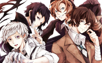 Картинка аниме bungou+stray+dogs бродячие псы литературные гении