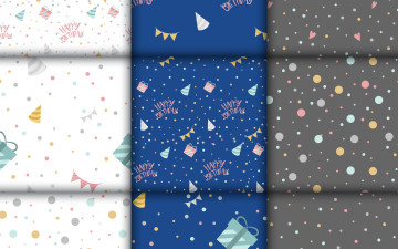 Картинка праздничные день+рождения подарки фон синий белый