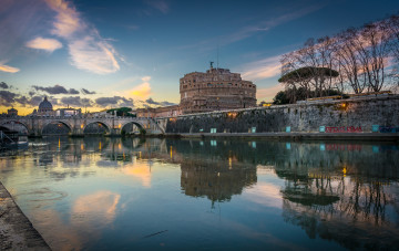 Картинка vatican+&+sant`angelo города рим +ватикан+ италия простор