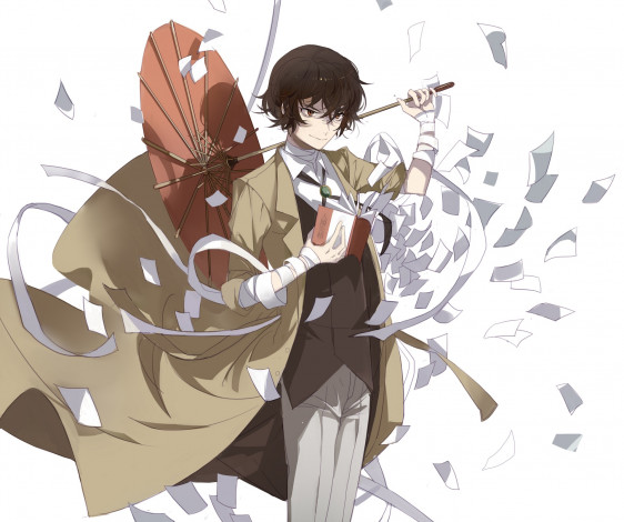 Обои картинки фото аниме, bungou stray dogs, бродячие, псы, литературные, гении