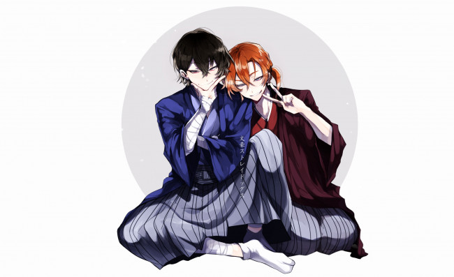 Обои картинки фото аниме, bungou stray dogs, бродячие, псы, литературные, гении